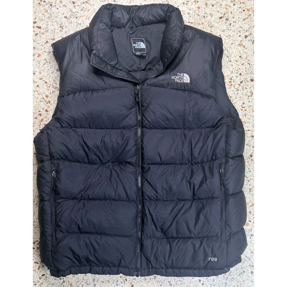 The North Face 700 Men's Full Zip Black Quilted Puffer Vest Size XL